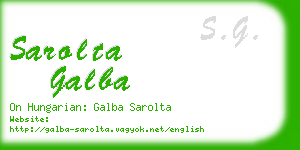 sarolta galba business card